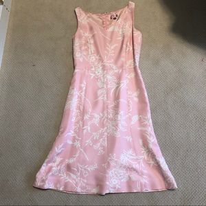 Ann Taylor pink & cream floral dress